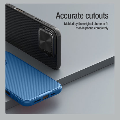 Coque MagSafe pour Apple iPhone 16 Pro Max, Nillkin, CamShield Prop, Bleue