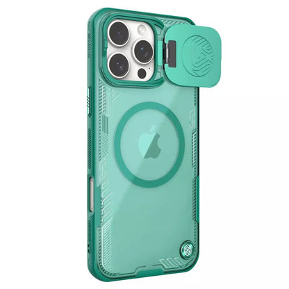 Coque MagSafe pour Apple iPhone 16 Pro Max, Nillkin, Iceblade Prop (sans découpe pour caméra), Vert