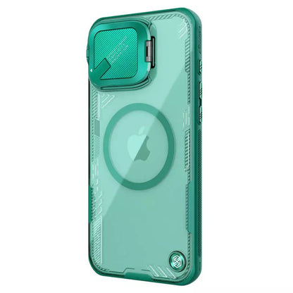 Coque MagSafe pour Apple iPhone 16 Pro Max, Nillkin, Iceblade Prop (sans découpe pour caméra), Vert