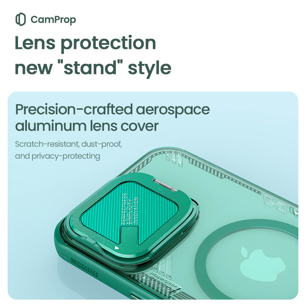 Coque MagSafe pour Apple iPhone 16 Pro Max, Nillkin, Iceblade Prop (sans découpe pour caméra), Vert
