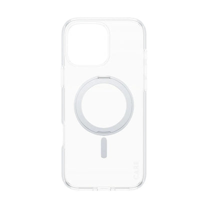 Housse MagSafe pour Apple iPhone 16 Pro Max, PanzerGlass, Fonction Support Kickstand, Transparente Argentée