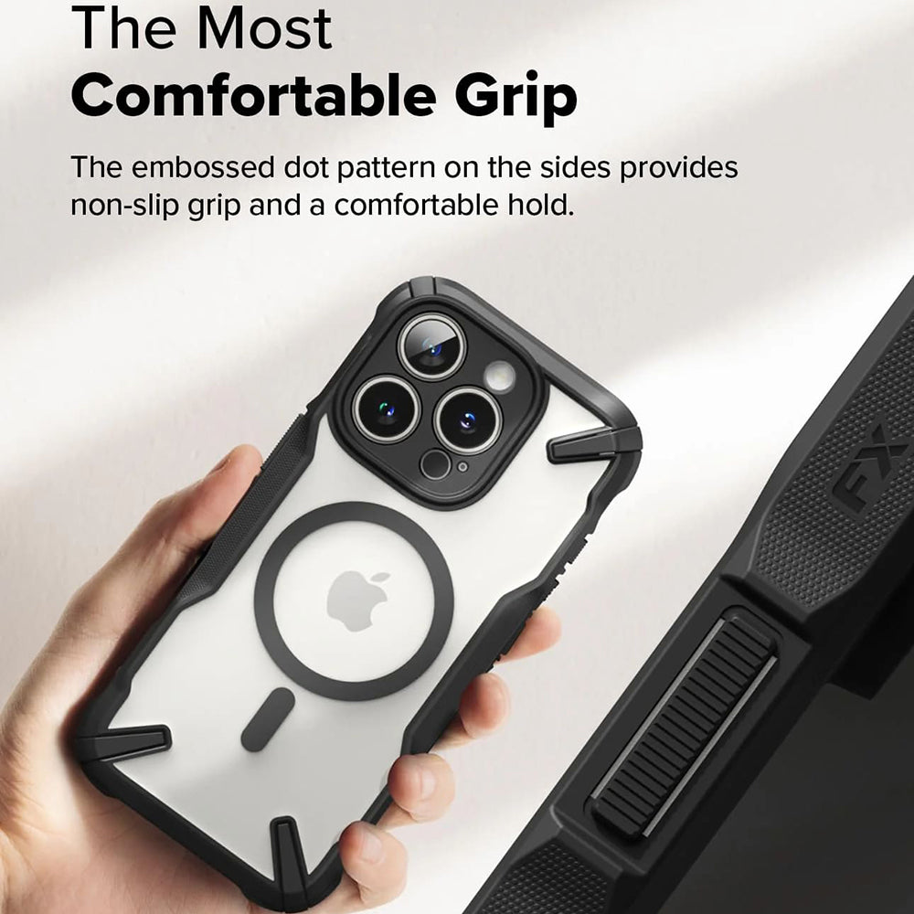 Coque MagSafe pour Apple iPhone 16 Pro Max, Ringke, Fusion X, Noire