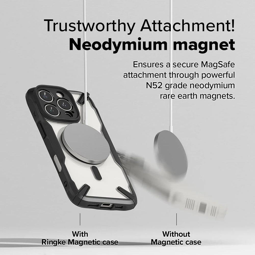 Coque MagSafe pour Apple iPhone 16 Pro Max, Ringke, Fusion X, Noire