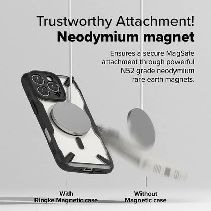Coque MagSafe pour Apple iPhone 16 Pro Max, Ringke, Fusion X, Noire