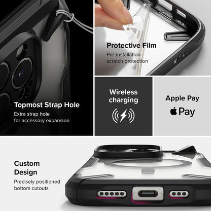 Coque MagSafe pour Apple iPhone 16 Pro Max, Ringke, Fusion X, Noire