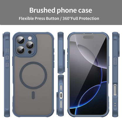 Coque MagSafe pour Apple iPhone 16 Pro Max, Techsuit, HaloFrost II, Bleu marine