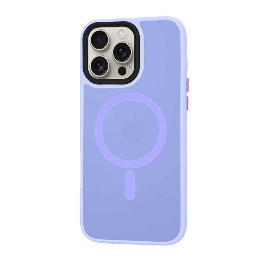Coque MagSafe pour Apple iPhone 16 Pro Max, Techsuit, HaloFrost, Violet Clair