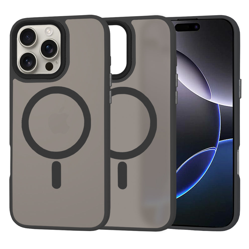 Étui MagSafe pour Apple iPhone 16 Pro Max, Techsuit, HaloFrost, Noir