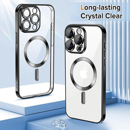 Coque MagSafe pour Apple iPhone 16 Pro Max, Techsuit, Luxury Crystal, Noire