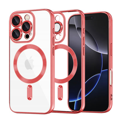 Coque MagSafe pour Apple iPhone 16 Pro Max, Techsuit, Luxury Crystal, Rouge