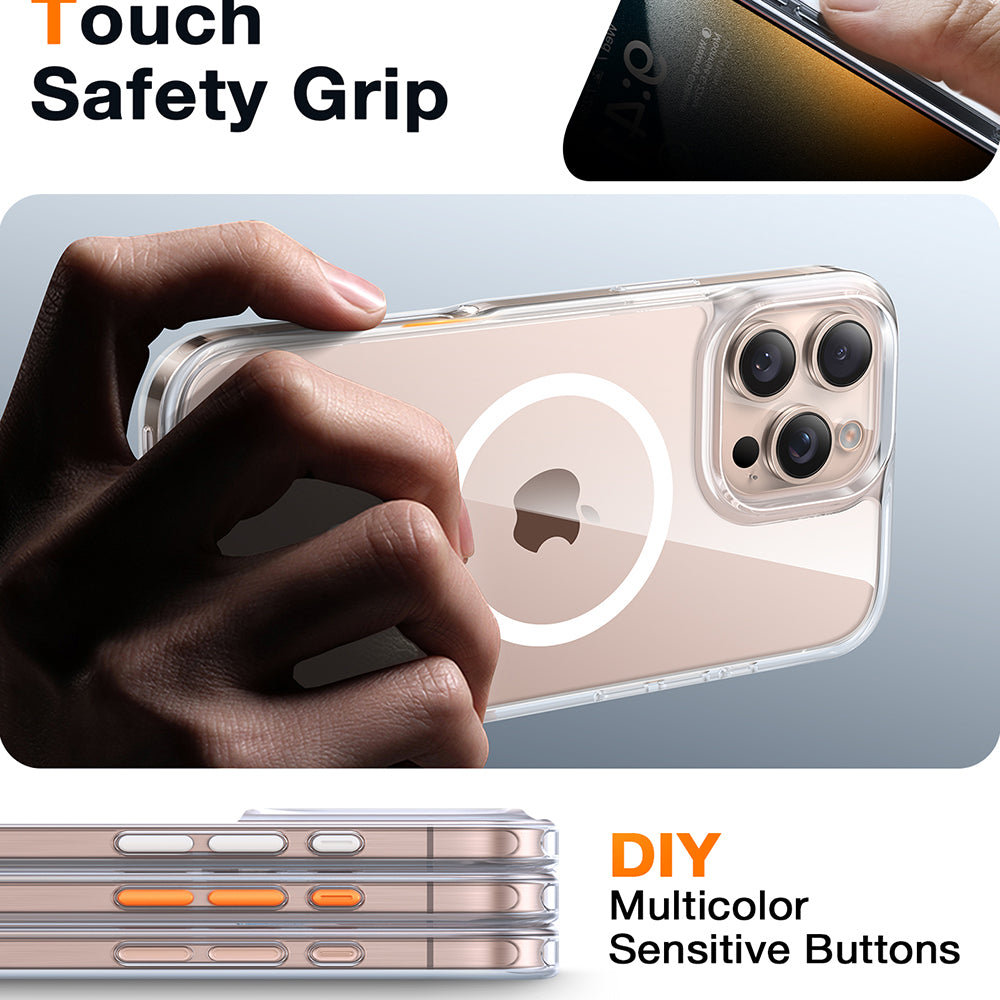MagSafe Case for Apple iPhone 16 Pro Max, Torras, Diamond, Transparent