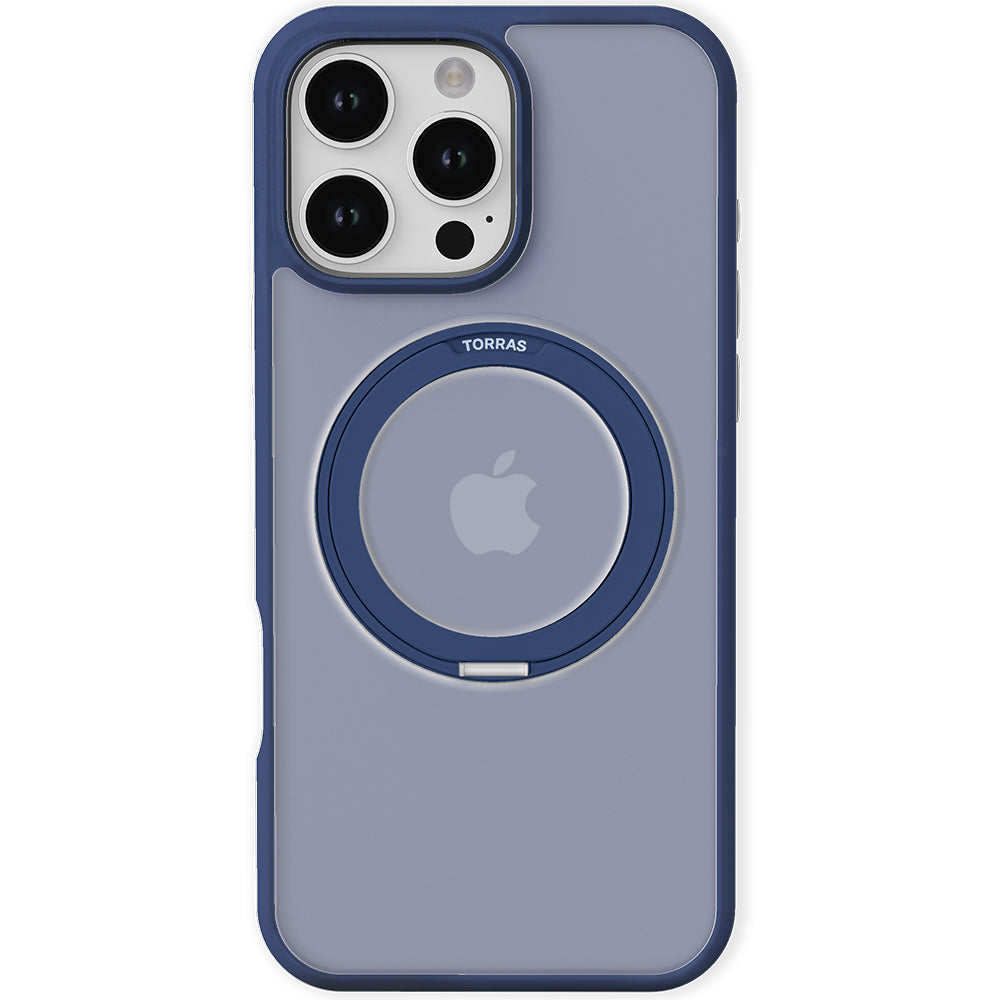 Étui MagSafe pour Apple iPhone 16 Pro Max, Torras, Ostand Pro, Bleu Marine