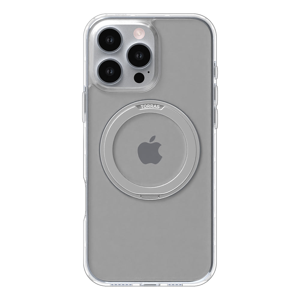 Coque MagSafe pour Apple iPhone 16 Pro Max, Torras, Ostand Pro, Transparente