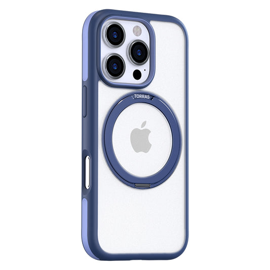 Coque MagSafe pour Apple iPhone 16 Pro Max, Torras, Ostand R Fusion, Bleu Marine