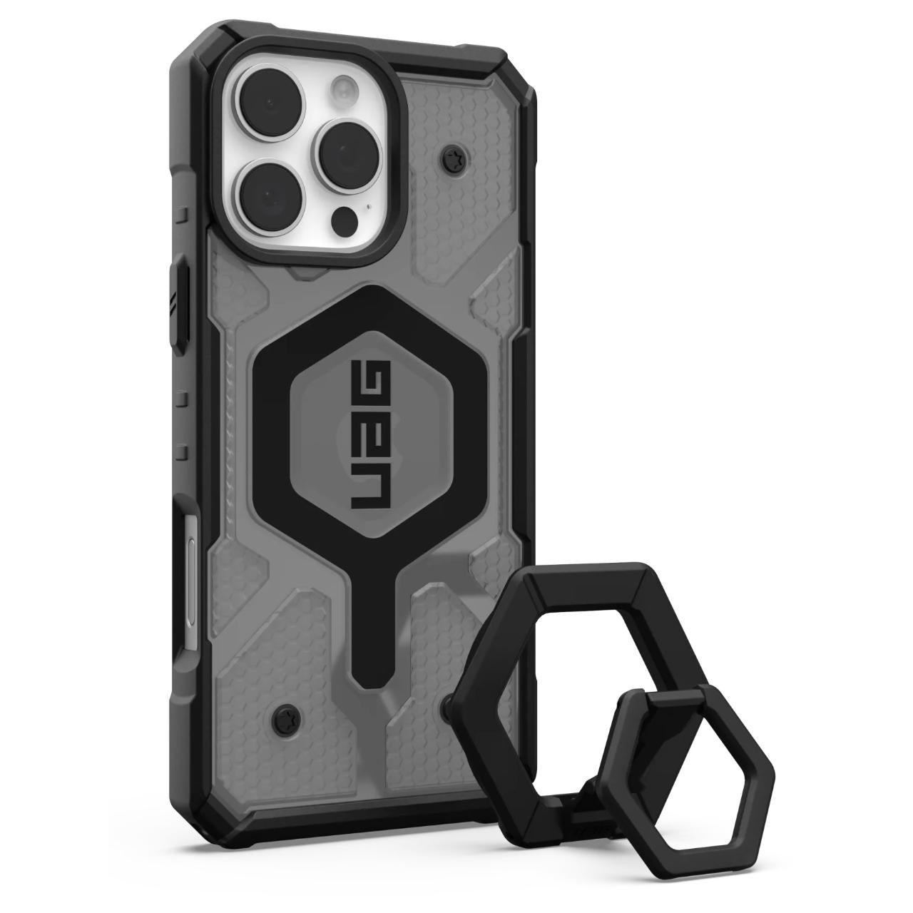 Coque MagSafe pour Apple iPhone 16 Pro Max, Urban Armor Gear, Pathfinder Clear Bundle, Gris