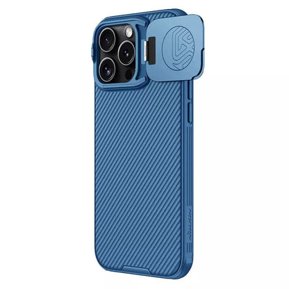 Coque MagSafe pour Apple iPhone 16 Pro, Nillkin, CamShield Prop, Bleue