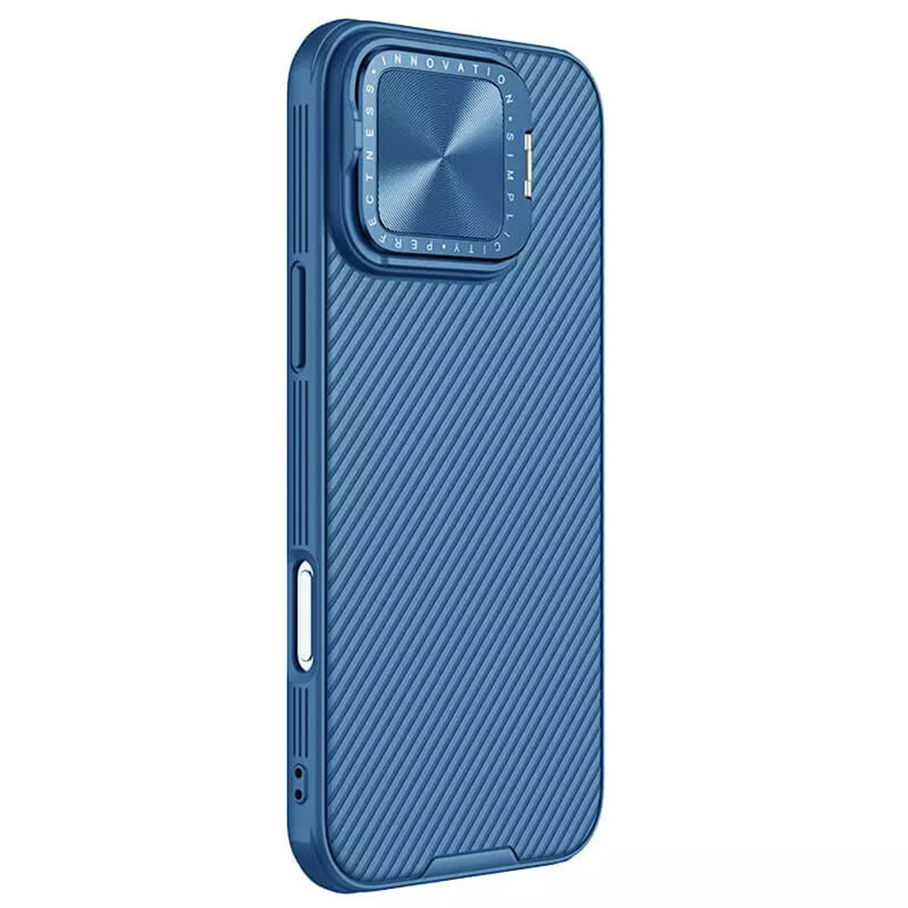 Coque MagSafe pour Apple iPhone 16 Pro, Nillkin, CamShield Prop, Bleue