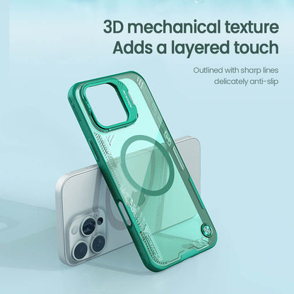 Coque MagSafe pour Apple iPhone 16 Pro, Nillkin, Iceblade Prop (avec découpe pour caméra), Vert