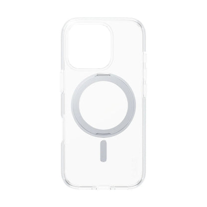 Coque MagSafe pour Apple iPhone 16 Pro, PanzerGlass, avec fonction support, Transparente Argentée