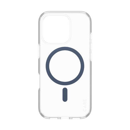 Coque MagSafe pour Apple iPhone 16 Pro, PanzerGlass, Care Urban Combat, Transparent Bleu