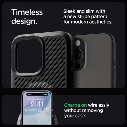 Coque MagSafe pour Apple iPhone 16 Pro, Spigen, Core Armor, Noir Mat ACS08158