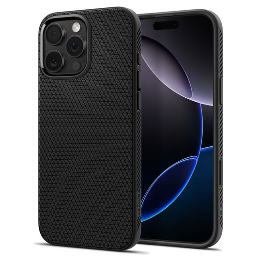 Coque MagSafe pour Apple iPhone 16 Pro, Spigen, Liquid Air T, Noir Mat ACS09116