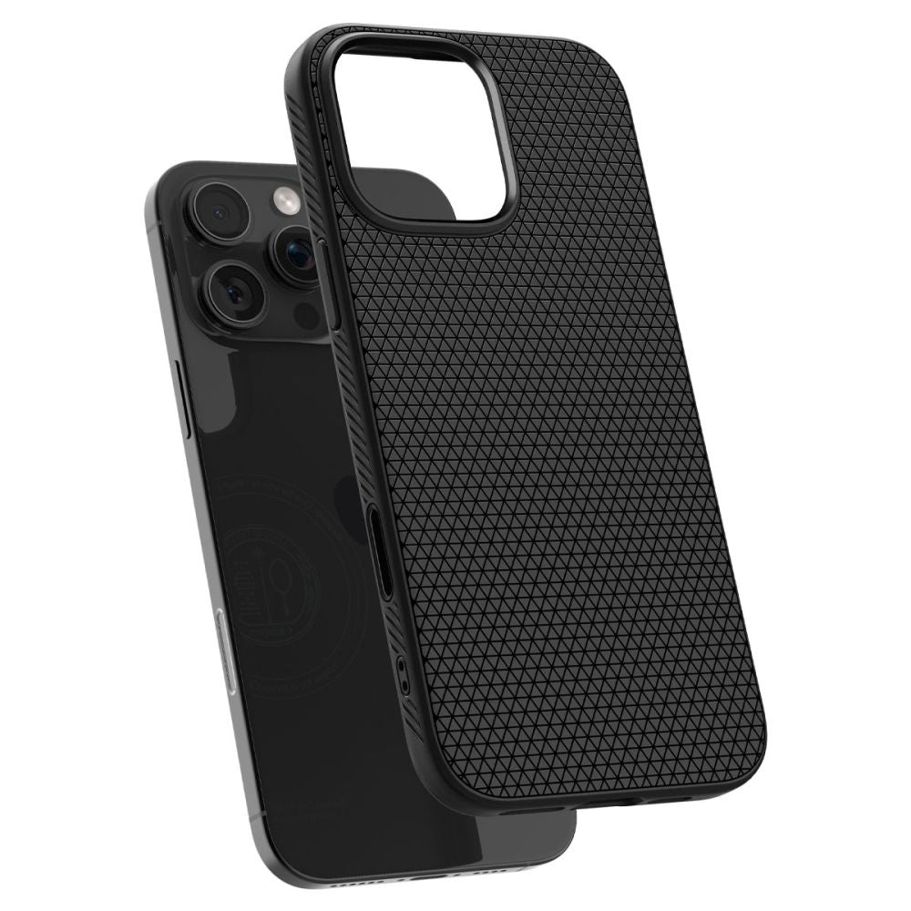 Coque MagSafe pour Apple iPhone 16 Pro, Spigen, Liquid Air T, Noir Mat ACS09116