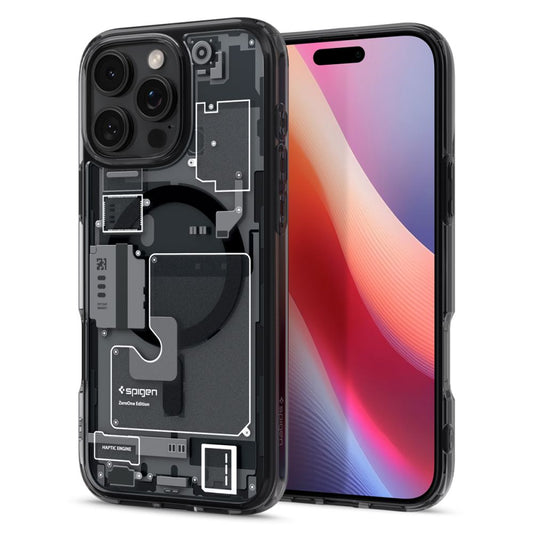Coque MagSafe pour Apple iPhone 16 Pro, Spigen, Ultra Hybrid Zero One, Noir Mat ACS08135