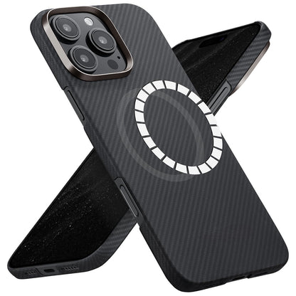 Coque MagSafe pour Apple iPhone 16 Pro, Techsuit, Fibre d'Aramide, Noire