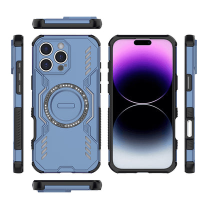 Coque MagSafe pour Apple iPhone 16 Pro, Techsuit, ArmorMag, Bleue