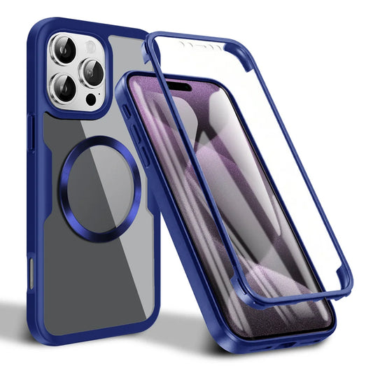 Coque MagSafe pour Apple iPhone 16 Pro, Techsuit, ColorVerse 360, Bleue