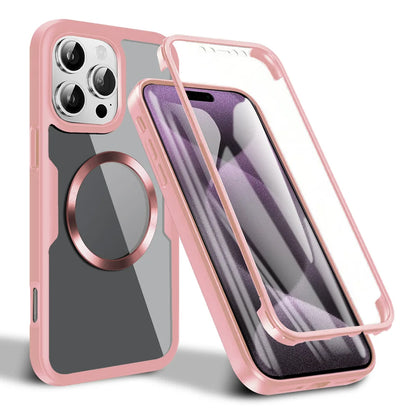 Coque MagSafe pour Apple iPhone 16 Pro, Techsuit, ColorVerse 360, Rose