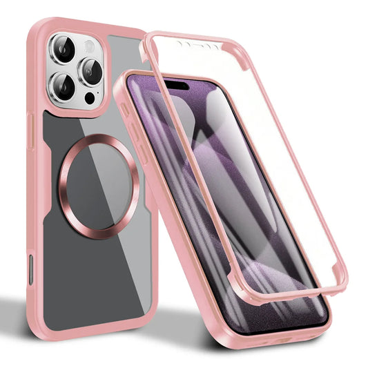 Coque MagSafe pour Apple iPhone 16 Pro, Techsuit, ColorVerse 360, Rose