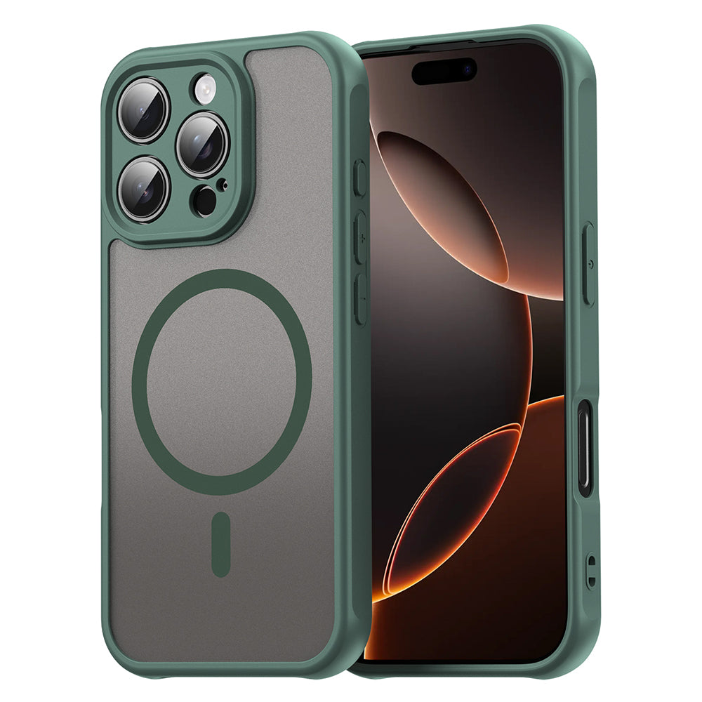 Coque MagSafe pour Apple iPhone 16 Pro, Techsuit, HaloFrost II, Vert
