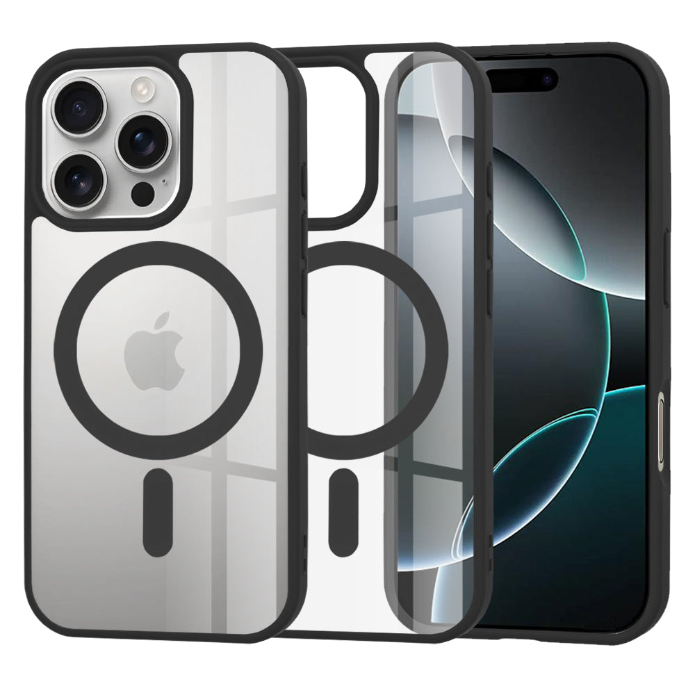 Coque MagSafe pour Apple iPhone 16 Pro, Techsuit, Pro, Noire