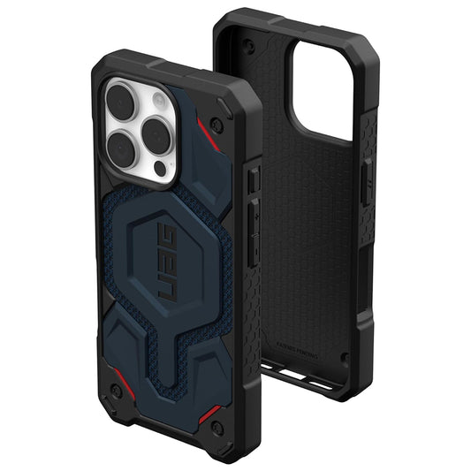 Coque MagSafe pour Apple iPhone 16 Pro, Urban Armor Gear, Monarch Pro Kevlar, Bleu marine