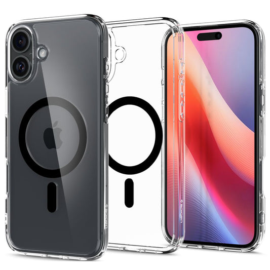 Coque MagSafe pour Apple iPhone 16, Spigen, Ultra Hybrid, Noire ACS08206