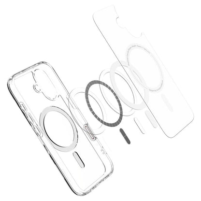 Coque MagSafe pour Apple iPhone 16, Spigen, Ultra Hybrid T, Blanche ACS09073
