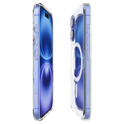 Coque MagSafe pour Apple iPhone 16, Spigen, Ultra Hybrid T, Blanche ACS09073