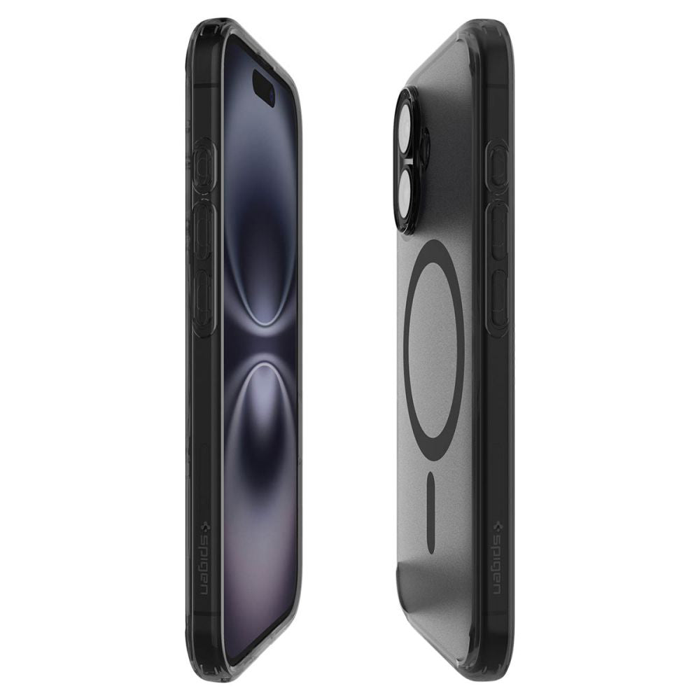 Coque MagSafe pour Apple iPhone 16, Spigen, Ultra Hybrid T, Noir Satiné ACS09074