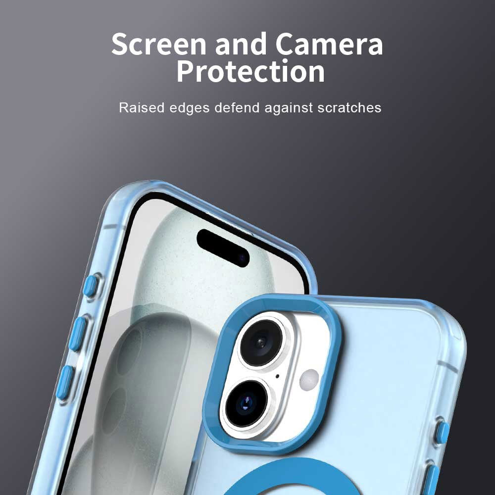Coque MagSafe pour Apple iPhone 16, Techsuit, CandyCase, Bleue