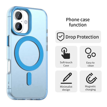 Coque MagSafe pour Apple iPhone 16, Techsuit, CandyCase, Bleue