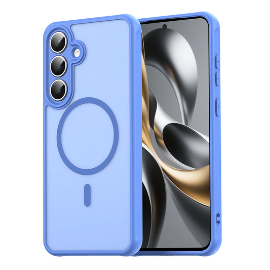 Coque MagSafe pour Apple iPhone 16, Techsuit, HaloFrost II, Bleue
