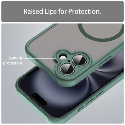Coque MagSafe pour Apple iPhone 16, Techsuit, HaloFrost II, Vert