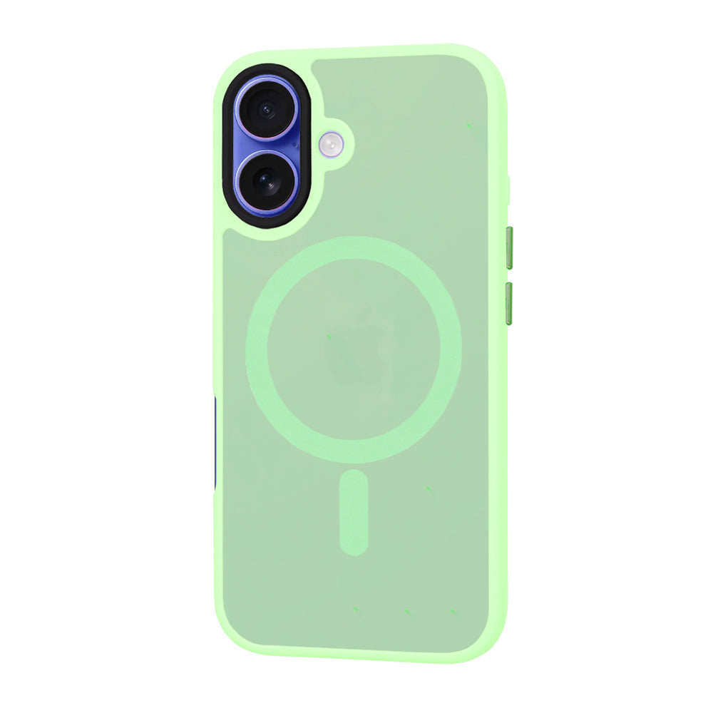 Coque MagSafe pour Apple iPhone 16, Techsuit, HaloFrost, Vert Clair