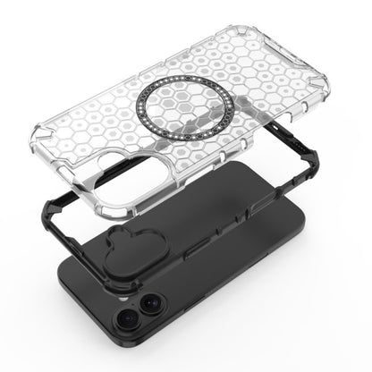 Coque MagSafe pour Apple iPhone 16, Techsuit, HoneyComb Shield, Blanche