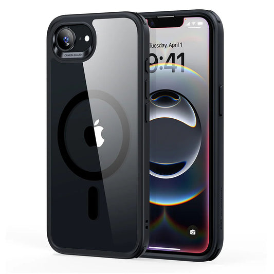 Coque MagSafe pour Apple iPhone 17e / 16e, ESR, Classic Hybrid, Noir Transparent