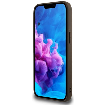 Coque MagSafe pour Apple iPhone 16e, Guess, Imprimé Fleurs 4G, Marron