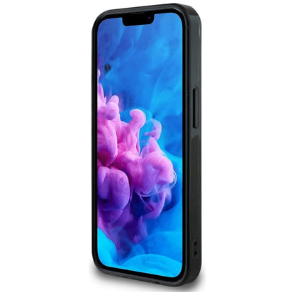 Étui MagSafe pour Apple iPhone 16e, Guess, IML Glitter 4G Circle Triangle, Noir