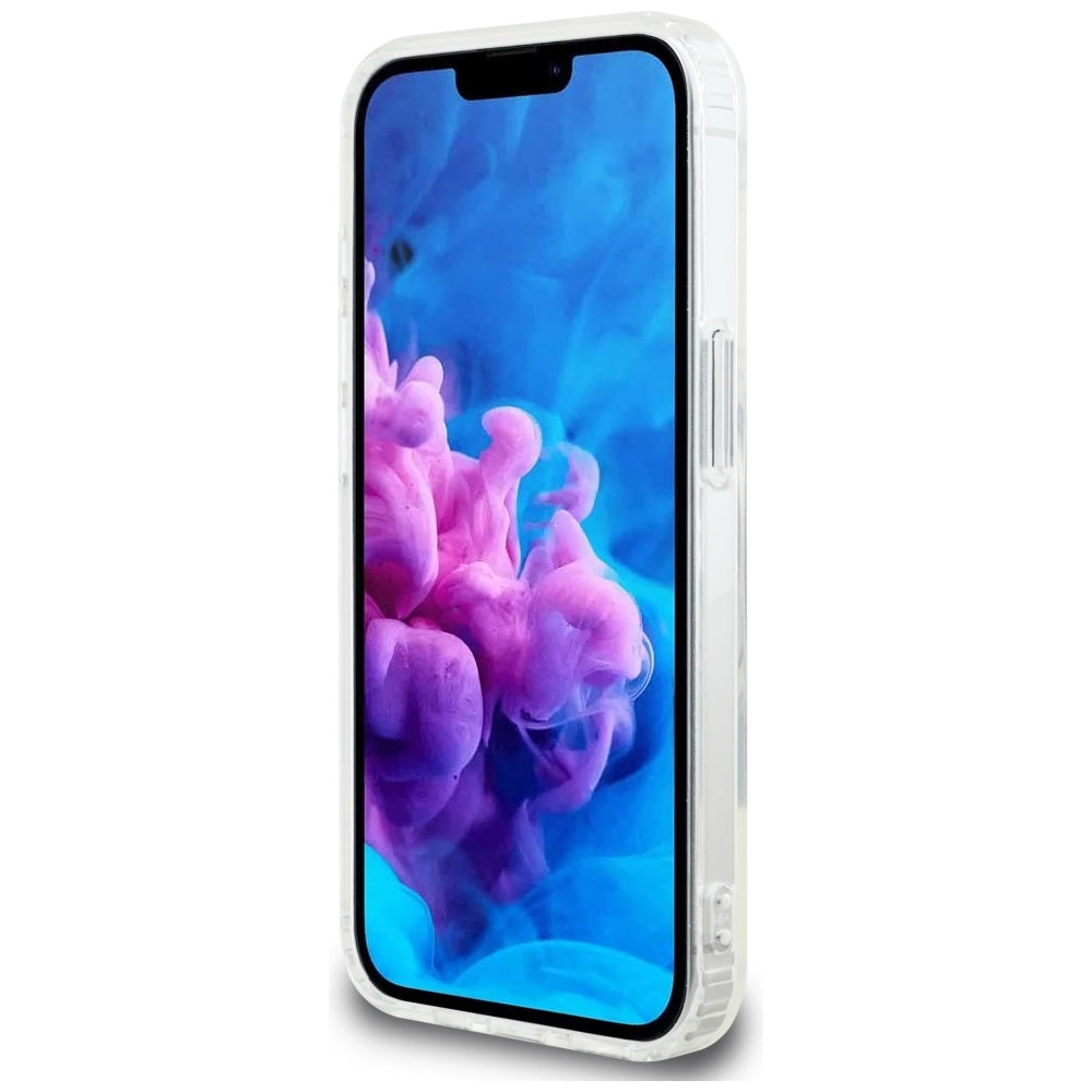 Étui MagSafe pour Apple iPhone 16e, Karl Lagerfeld, IML Tête de Karl, Blanc